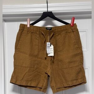 NWT Todd Snyder Linen Beach Shorts in Gilded Gold | Size Large | Garment Dye
